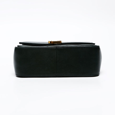 YVES SAINT LAURENT logo leather Shoulder Bag green WS20662