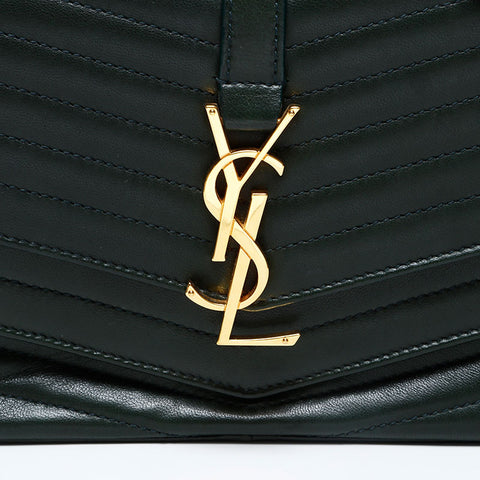 YVES SAINT LAURENT logo leather Shoulder Bag green WS20662