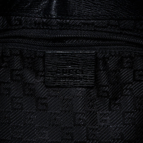 GUCCI leather logo Shoulder Bag black WS20663