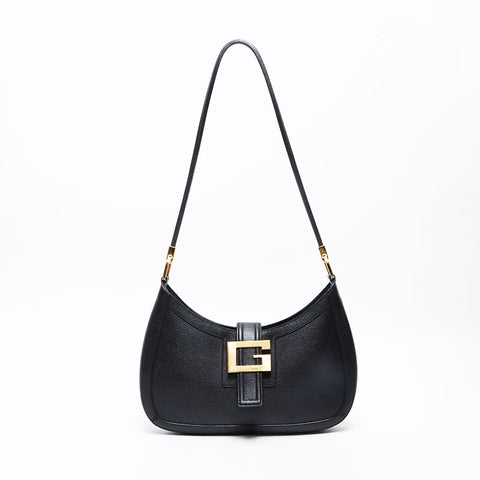 GUCCI leather logo Shoulder Bag black WS20663