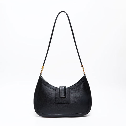 GUCCI leather logo Shoulder Bag black WS20663