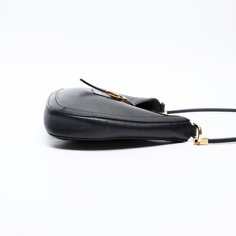 GUCCI leather logo Shoulder Bag black WS20663