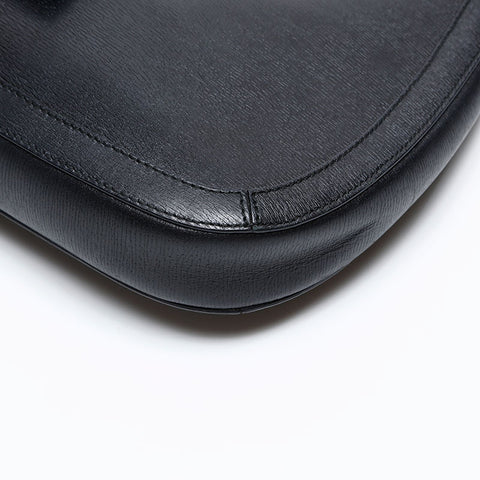 GUCCI leather logo Shoulder Bag black WS20663