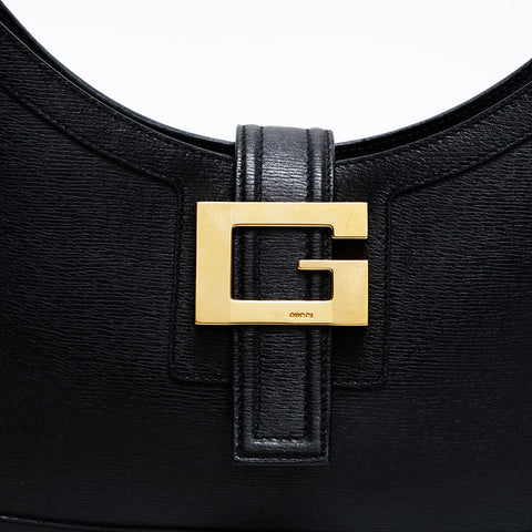 GUCCI leather logo Shoulder Bag black WS20663