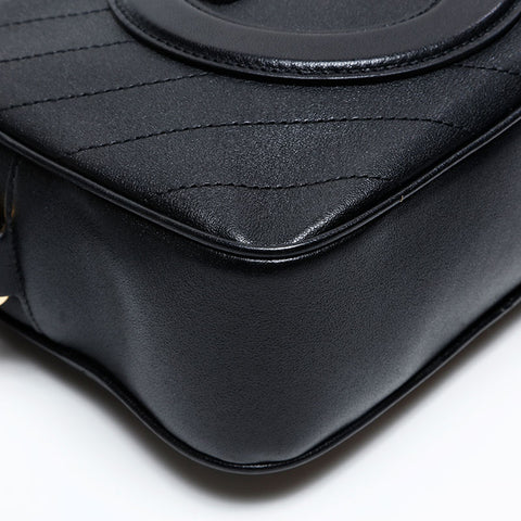 GUCCI Blondie Camera Bag Leather Shoulder Bag black WS20664