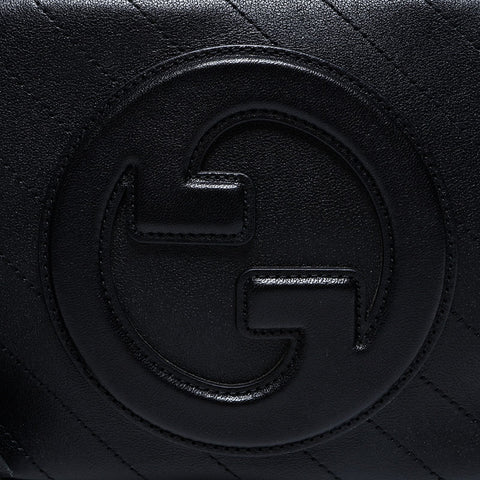 GUCCI Blondie Camera Bag Leather Shoulder Bag black WS20664