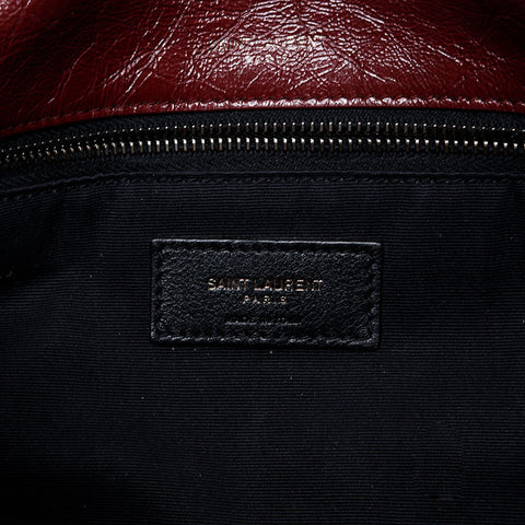 YVES SAINT LAURENT Niki Leather Chain Shoulder Bag Red WS20667