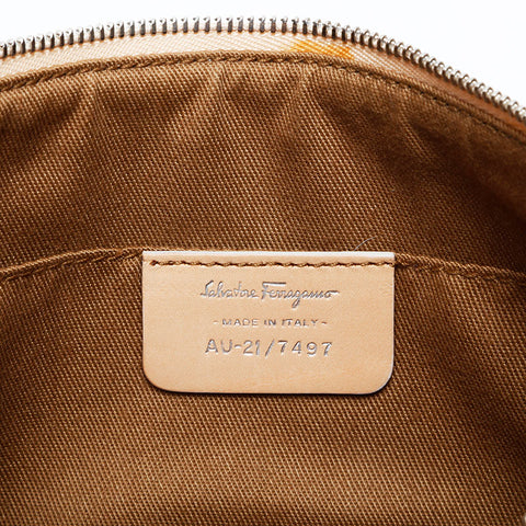 Salvatore Ferragamo Gancini accessory pouch mini bag in leather Shoulder Bag white WS20668