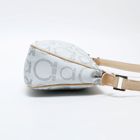Salvatore Ferragamo Gancini accessory pouch mini bag in leather Shoulder Bag white WS20668