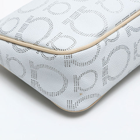 Salvatore Ferragamo Gancini accessory pouch mini bag in leather Shoulder Bag white WS20668