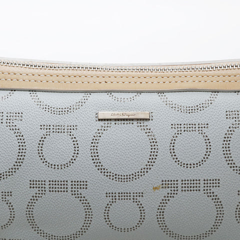 Salvatore Ferragamo Gancini accessory pouch mini bag in leather Shoulder Bag white WS20668