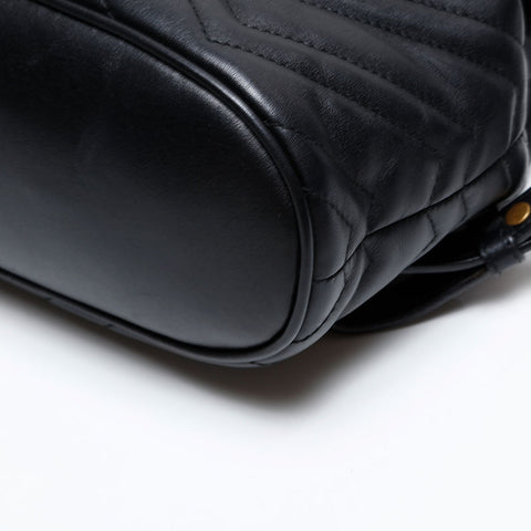 GUCCI Calfskin GG Marmont Leather Mini Backpack Â· Daypack black WS20669