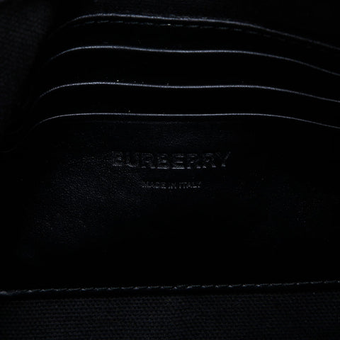 BURBERRY Leather TB Monogram Shoulder Bag black WS20670
