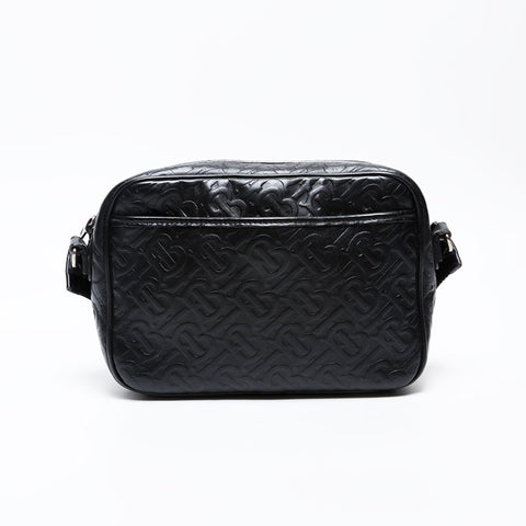 BURBERRY Leather TB Monogram Shoulder Bag black WS20670