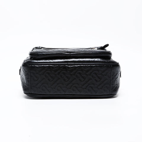 BURBERRY Leather TB Monogram Shoulder Bag black WS20670