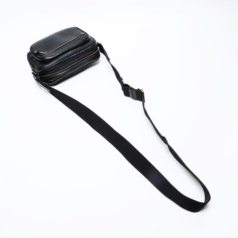 BURBERRY Leather TB Monogram Shoulder Bag black WS20670