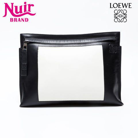 LOEWE Leather Anagram Clutch bag black WS20671