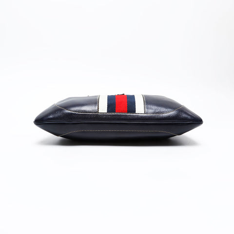 GUCCI Leather Jackie Shoulder Bag Navy WS20672