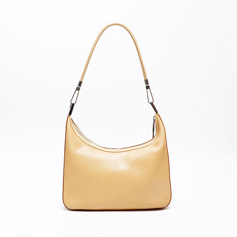 GUCCI Leather one belt hobo Shoulder Bag beige WS20673