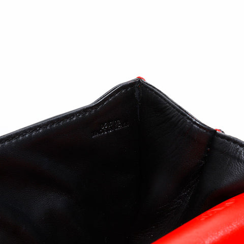 LOEWE Barcelona Leather Shoulder Bag Red WS20674