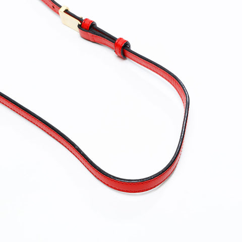 LOEWE Barcelona Leather Shoulder Bag Red WS20674
