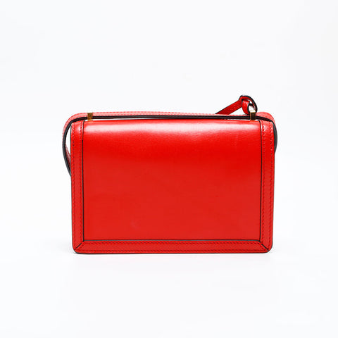 LOEWE Barcelona Leather Shoulder Bag Red WS20674