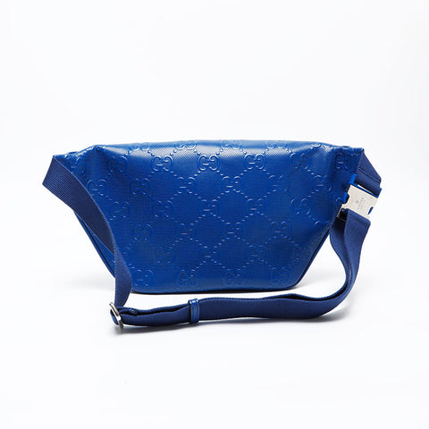 GUCCI Perforated GG Monogram Supreme Waist bag blue WS20676