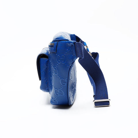 GUCCI Perforated GG Monogram Supreme Waist bag blue WS20676