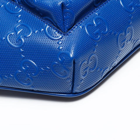 GUCCI Perforated GG Monogram Supreme Waist bag blue WS20676