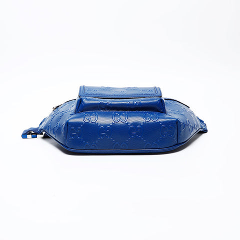 GUCCI Perforated GG Monogram Supreme Waist bag blue WS20676