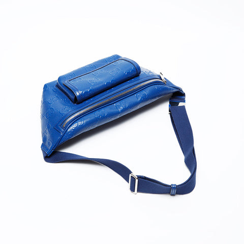 GUCCI Perforated GG Monogram Supreme Waist bag blue WS20676