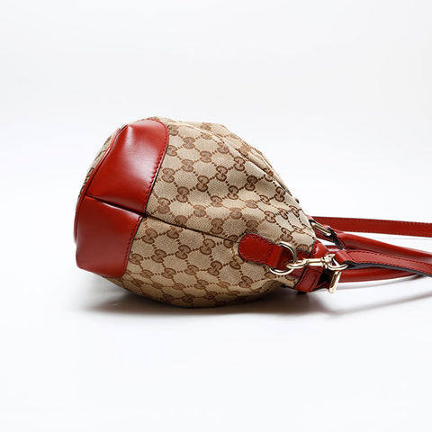 GUCCI GG Canvas Sukey 2way Handbag Brown WS20677