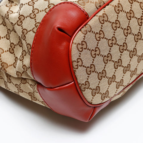 GUCCI GG Canvas Sukey 2way Handbag Brown WS20677