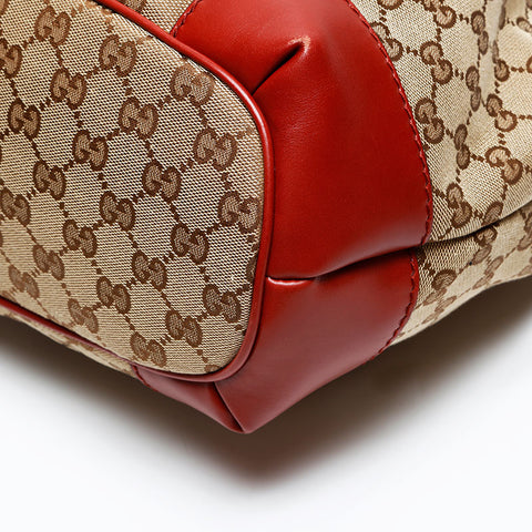 GUCCI GG Canvas Sukey 2way Handbag Brown WS20677