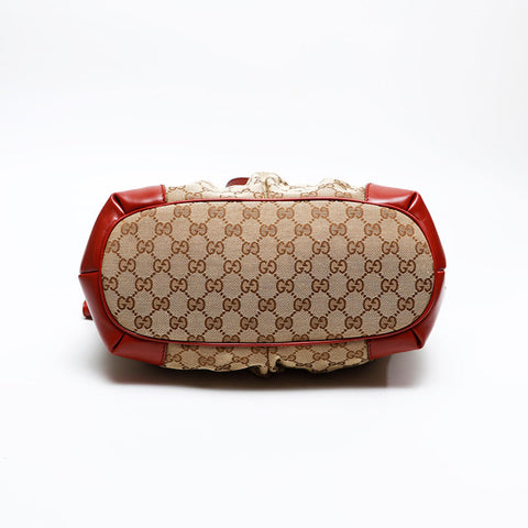 GUCCI GG Canvas Sukey 2way Handbag Brown WS20677