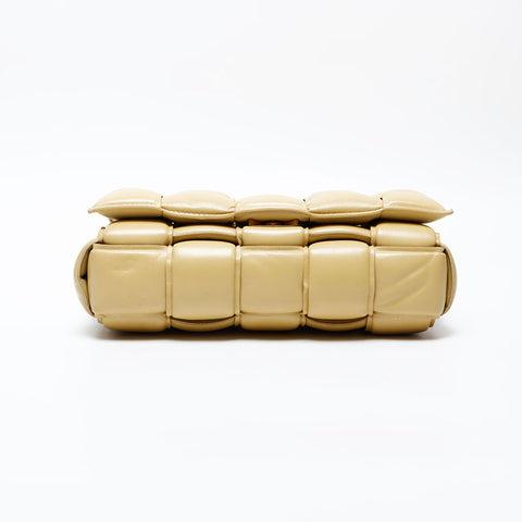 BOTTEGAVENETA INTRECCIATO Cassette Padded Shoulder Bag yellow WS20678