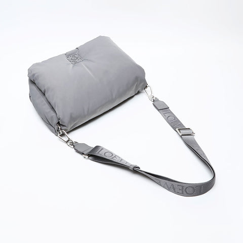 LOEWE Nylon Puffer Goya Shoulder Bag gray WS20679