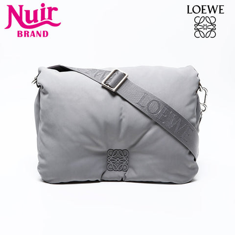 LOEWE Nylon Puffer Goya Shoulder Bag gray WS20679