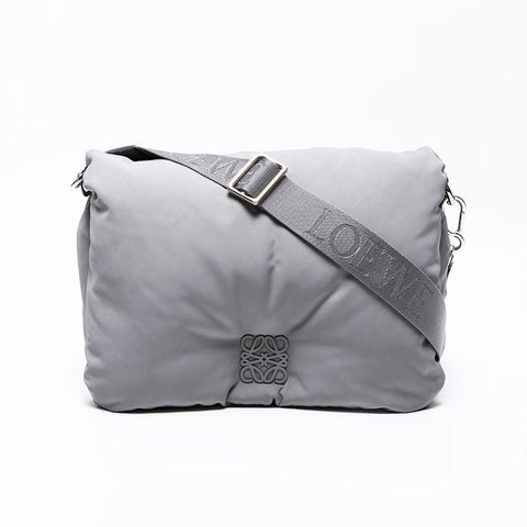 LOEWE Nylon Puffer Goya Shoulder Bag gray WS20679