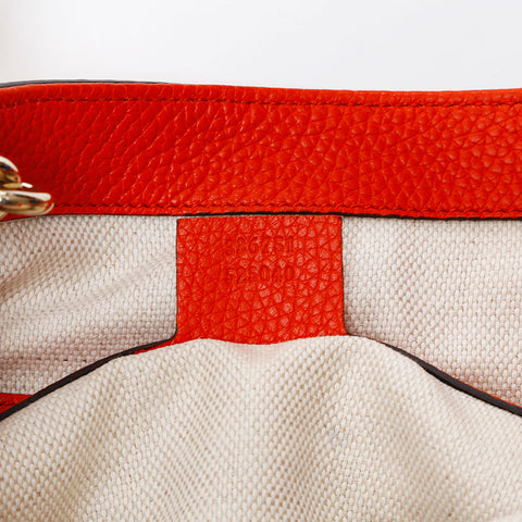 GUCCI soho tassel leather Handbag Orange WS20683