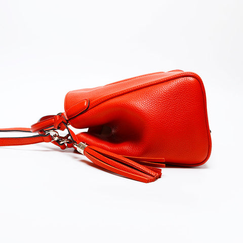 GUCCI soho tassel leather Handbag Orange WS20683