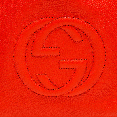 GUCCI soho tassel leather Handbag Orange WS20683