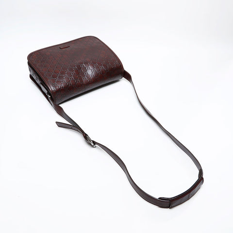 GUCCI GG Supreme Messenger Shoulder Bag Brown WS20684