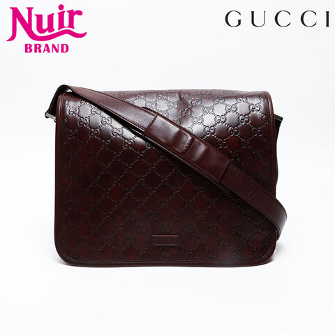 GUCCI GG Supreme Messenger Shoulder Bag Brown WS20684
