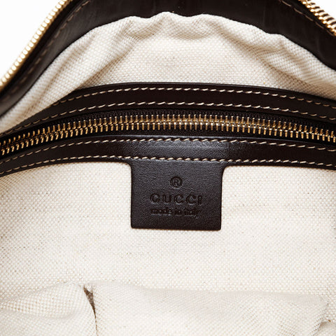 GUCCI GG Canvas Interlocking Hearts Shoulder Bag Brown WS20685