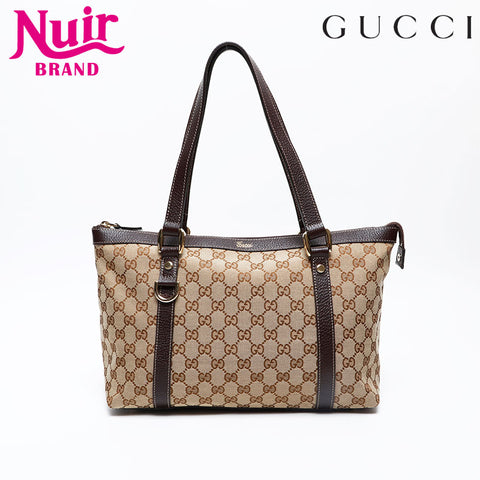 GUCCI GG canvas Tote Bag Brown WS20686