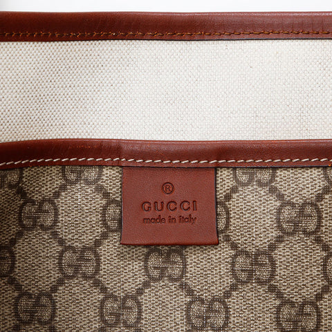 GUCCI GG Supreme PVC Tote Bag Brown WS20687
