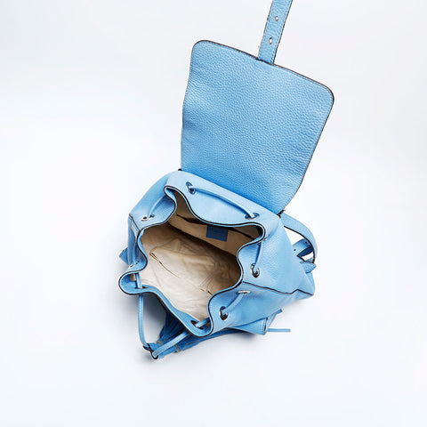GUCCI Leather bamboo Backpack Â· Daypack blue WS20688