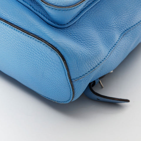 GUCCI Leather bamboo Backpack Â· Daypack blue WS20688