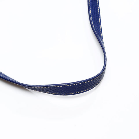 PRADA Leather 2way Tote Bag blue WS20689